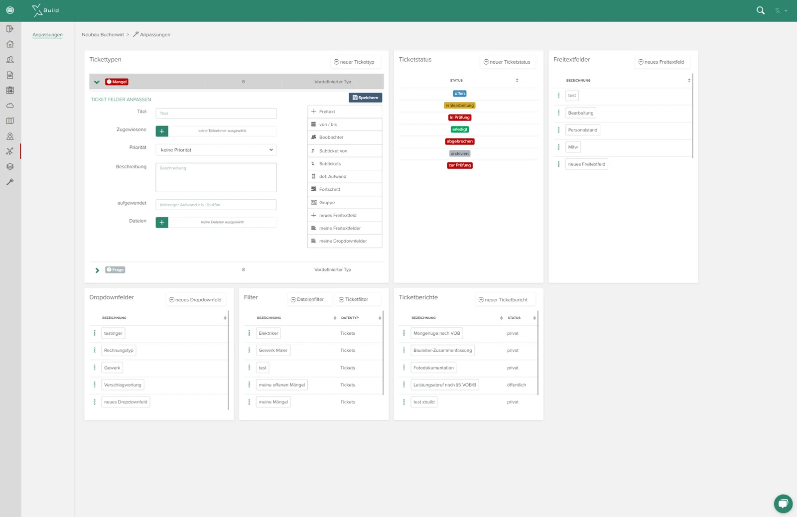 Your own ticket types, statuses and forms with drag & drop — the platform adapts to your processes.